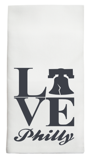 Stacked Love Liberty Bell Tea Towel