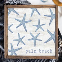 Scattered Starfish Personalized Wooden Serving Tray