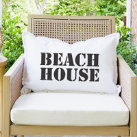 Your Word Two Lines Stencil Personalized Lumbar Pillow