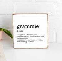 Grammie Definition Wood Block