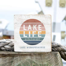 Load image into Gallery viewer, Personalized Lake Life Decorative Wooden Block

