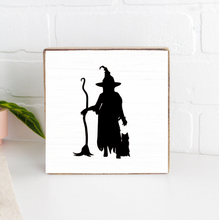 Load image into Gallery viewer, Witch Decorative Wooden Block
