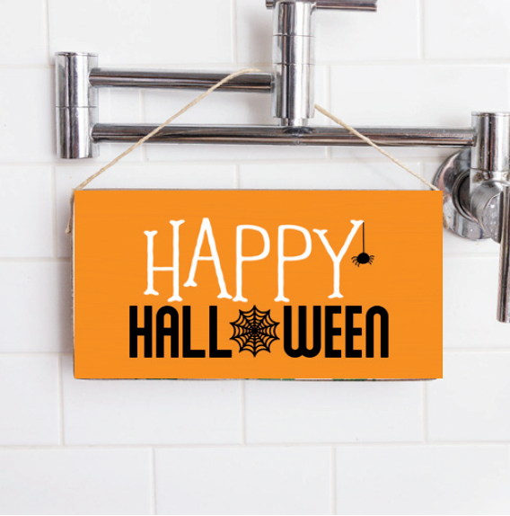 Happy Halloween Twine Hanging Sign