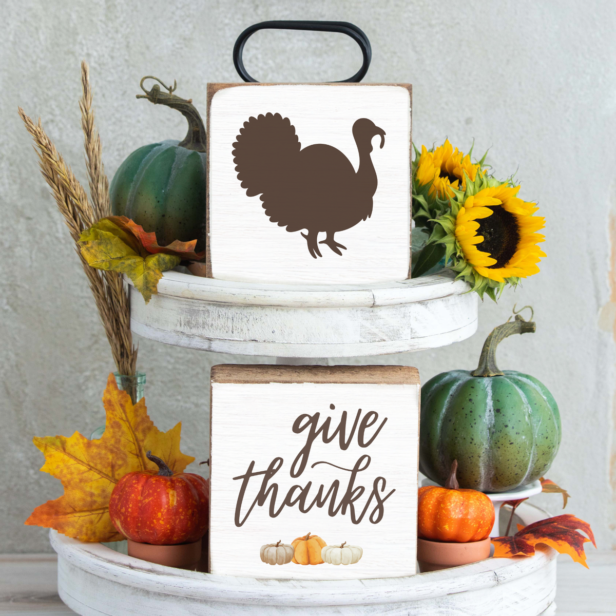 Give Thanks Wood Block