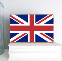 Union Jack Flag Decorative Wooden Block