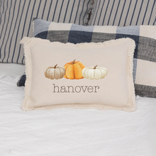 Load image into Gallery viewer, Personalized Fall Pumpkins Lumbar Pillow
