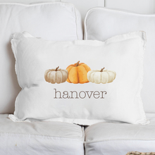 Load image into Gallery viewer, Personalized Fall Pumpkins Lumbar Pillow
