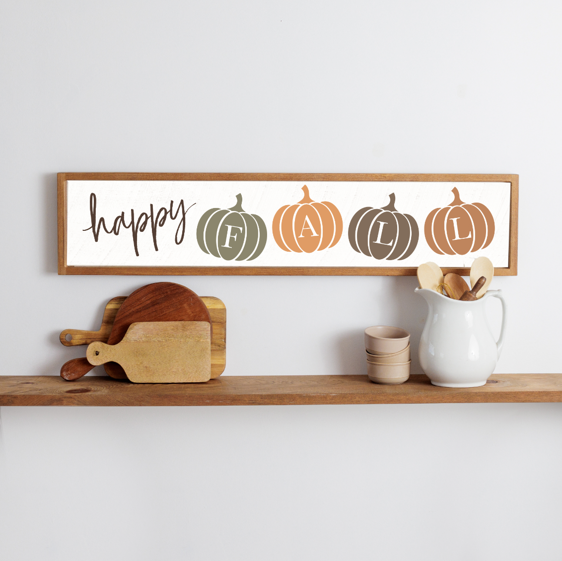 Happy Fall Framed Barnwood Sign