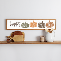 Happy Fall Framed Barnwood Sign