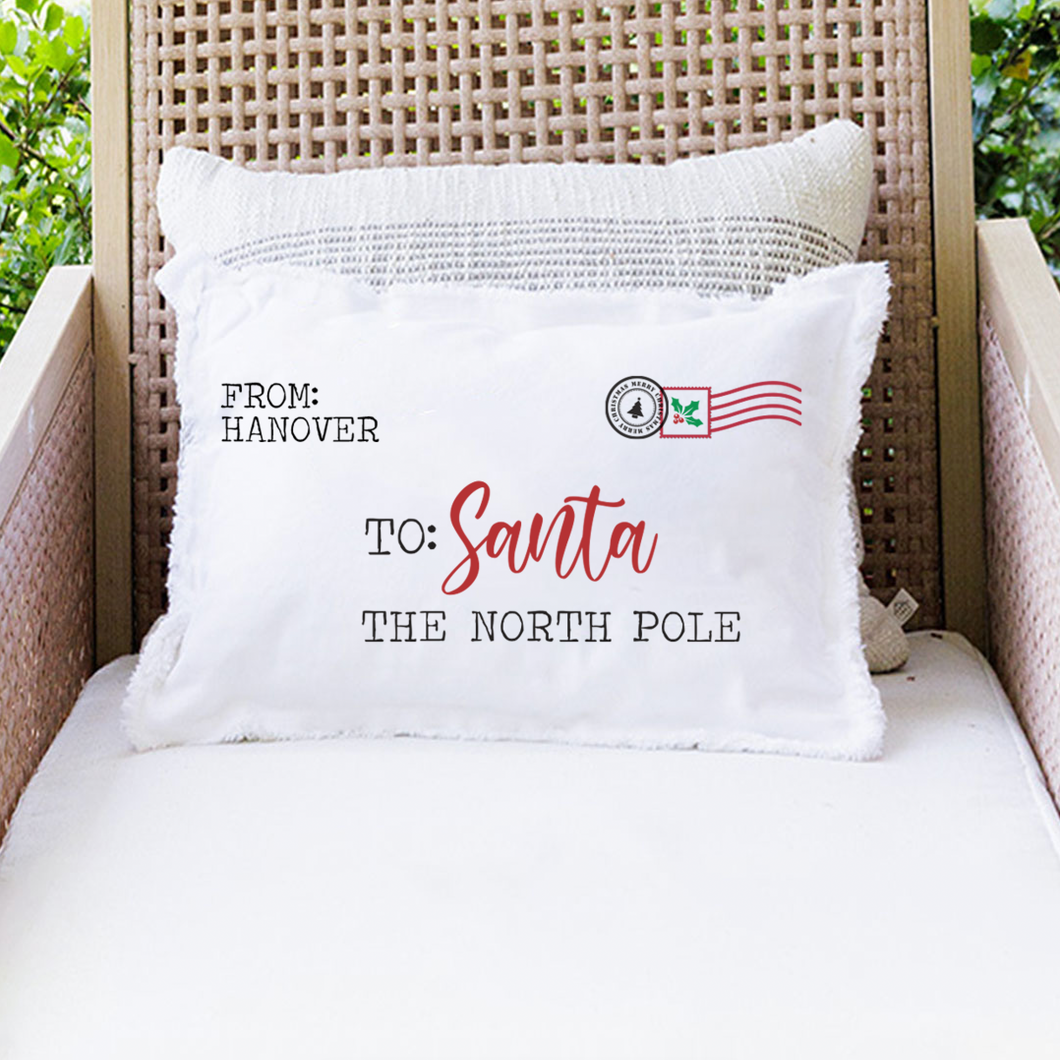 Personalized Letter To Santa Lumbar Pillow