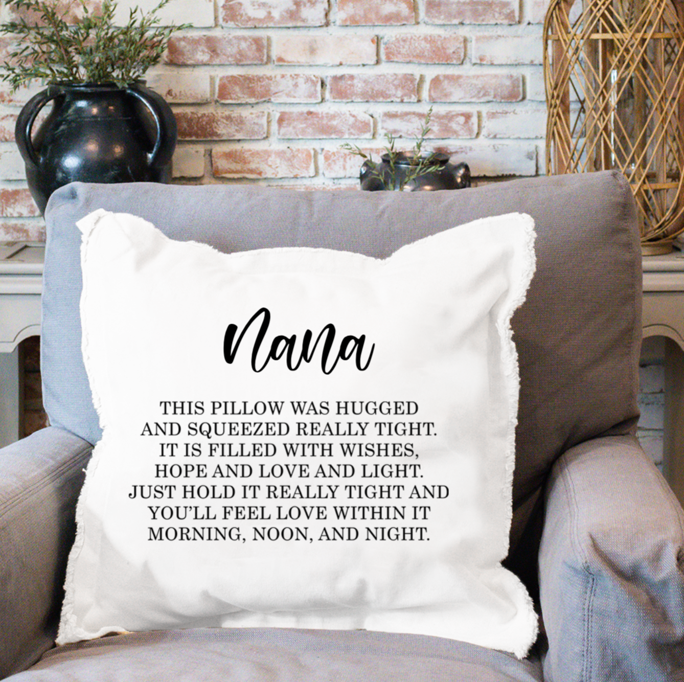 Love Square Personalized Pillow, Personalized Pillows