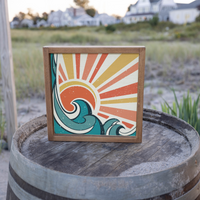 Coastal Sunset 12” x 12” Wall Art