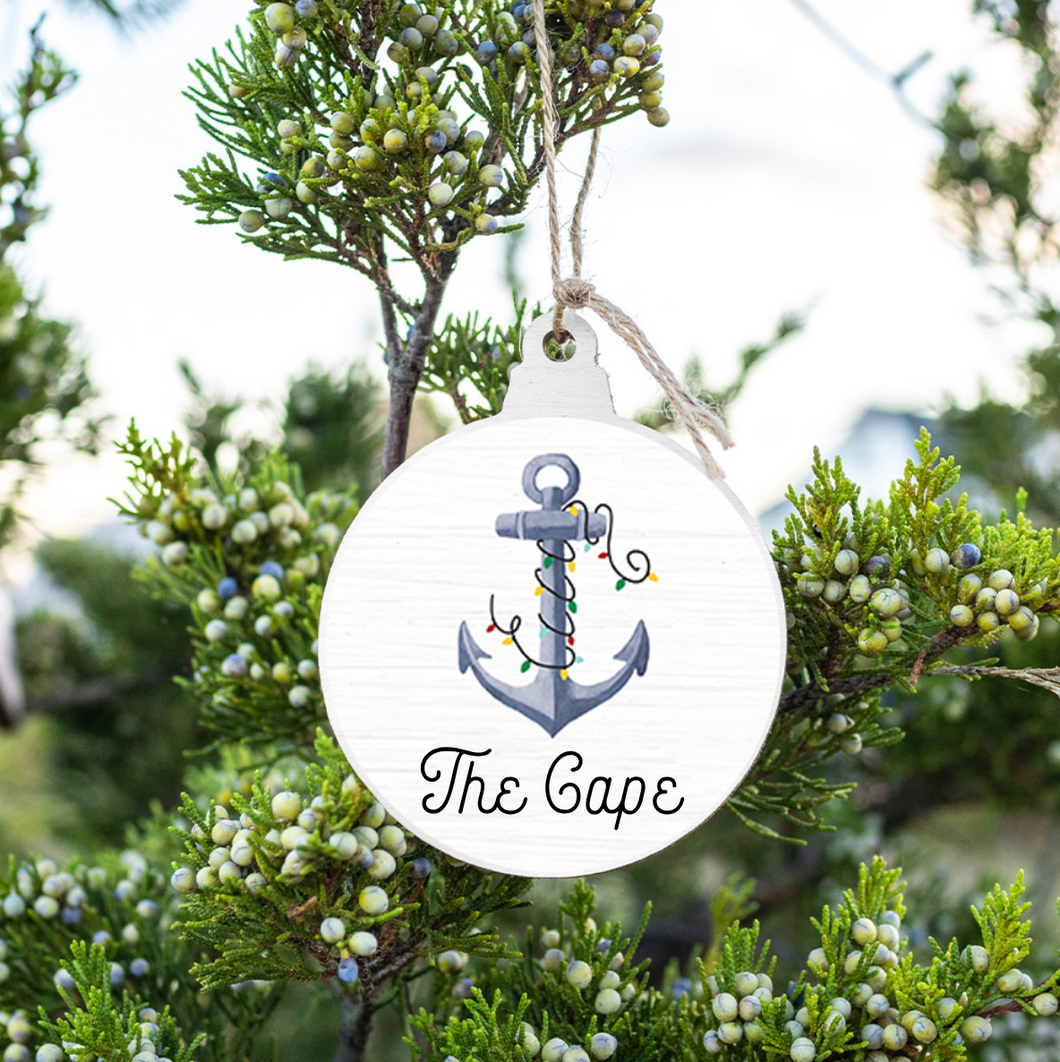 Personalized Anchor Lights Bulb Ornament