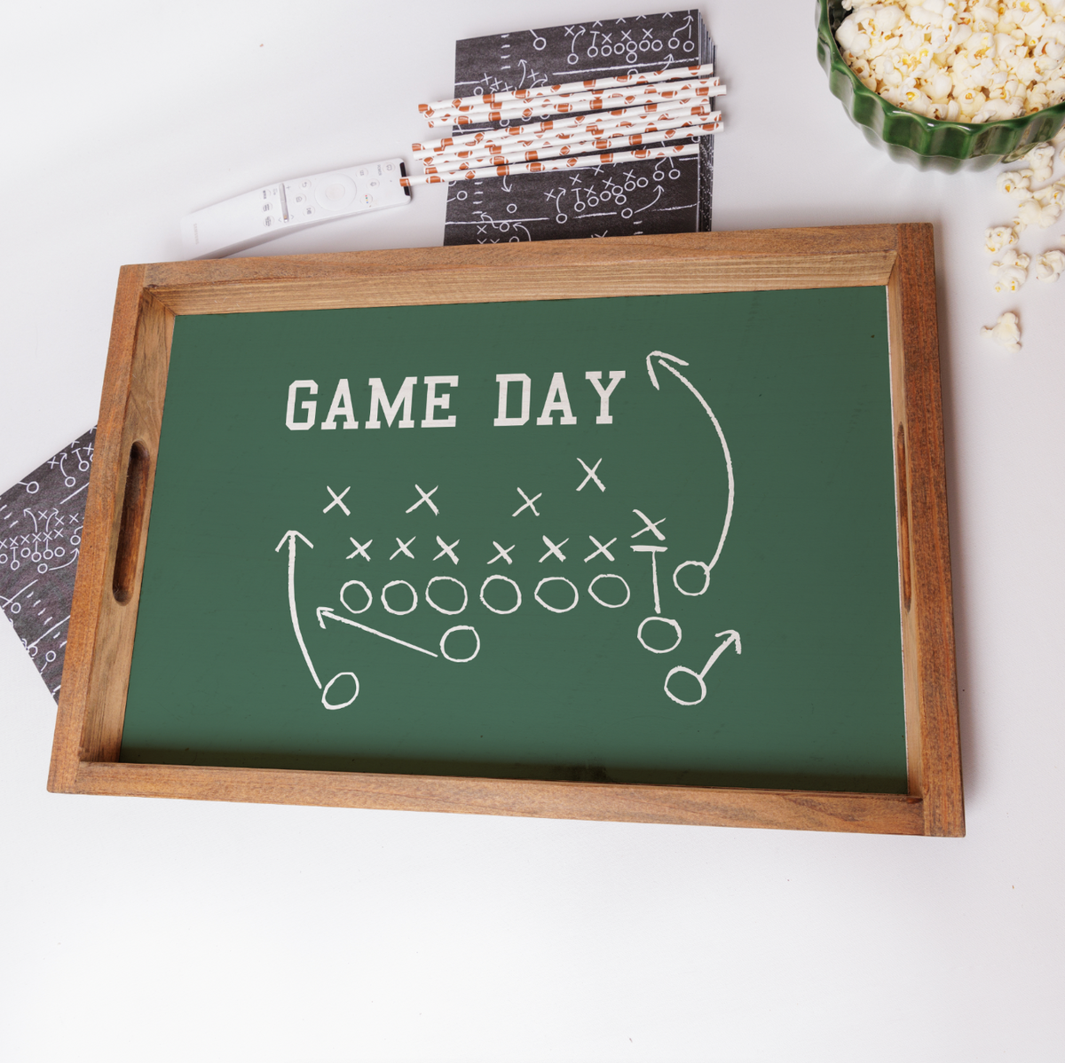 Game Day Wooden Serving Tray