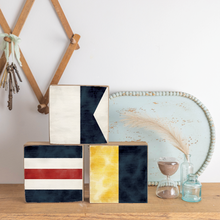 Load image into Gallery viewer, Decorative Wooden Block Nautical Flag Letter A-Z
