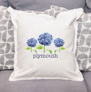 Hydrangeas Personalized Square Pillow