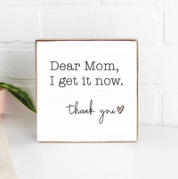 Dear Mom, Thank you Wood Block