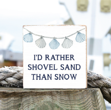 Shovel Sand Square Block Sign