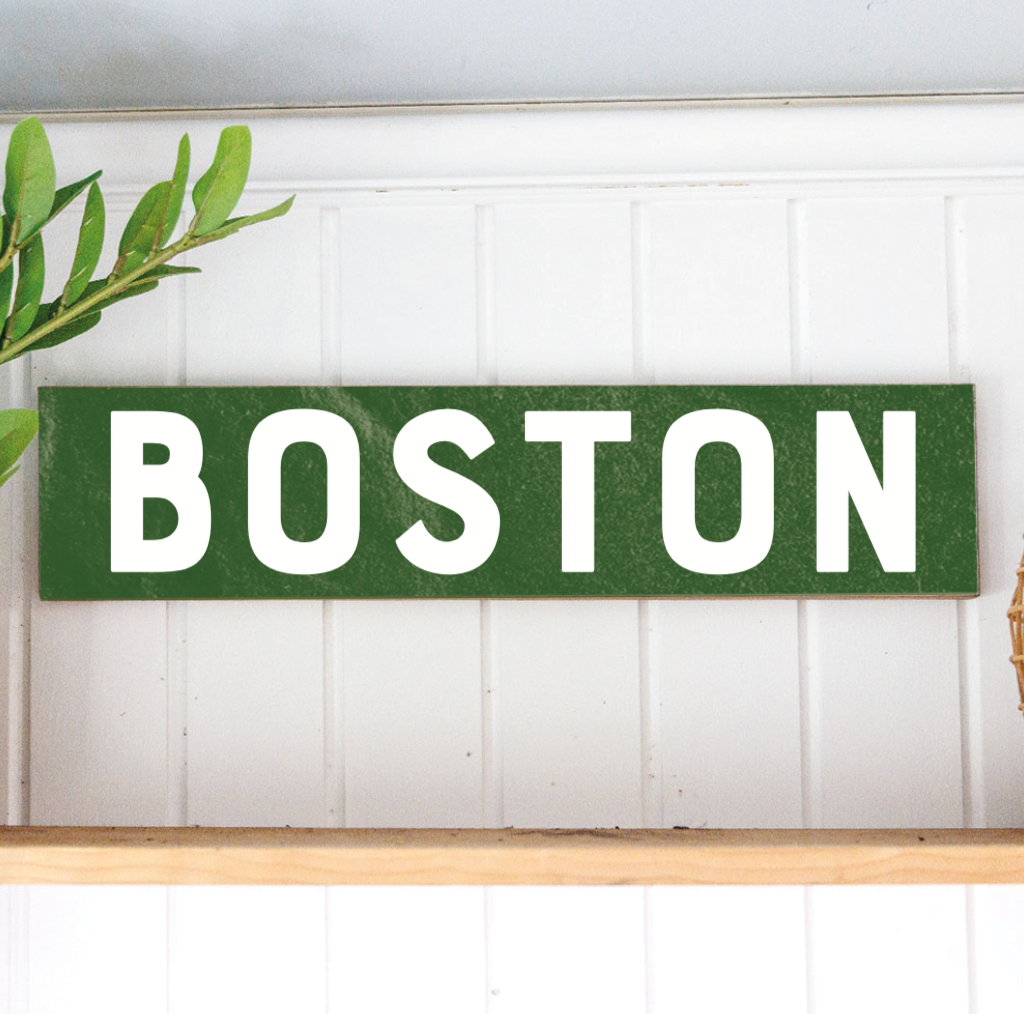 Personalized Your Word Green Barn Wood Sign