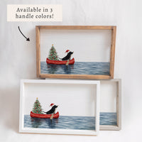 Christmas Dog Canoe Serving Tray