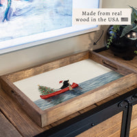 Christmas Dog Canoe Serving Tray