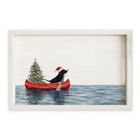 Christmas Dog Canoe Serving Tray