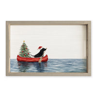 Christmas Dog Canoe Serving Tray