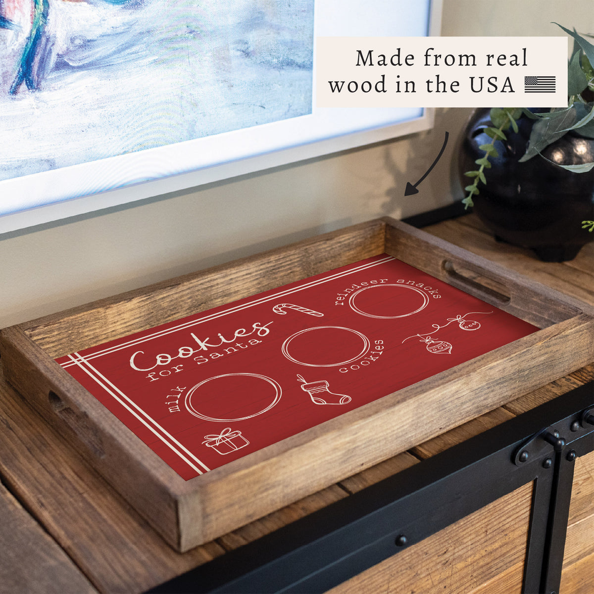 Cookies For Santa Serving Tray