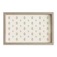Floral Block Print Serving Tray