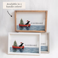 Christmas Dog Canoe Personalized Serving Tray