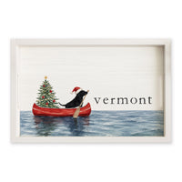 Christmas Dog Canoe Personalized Serving Tray