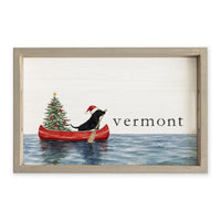 Christmas Dog Canoe Personalized Serving Tray