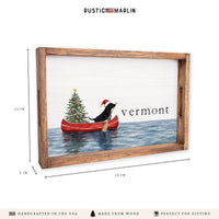 Christmas Dog Canoe Personalized Serving Tray