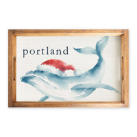 Holiday Whale Personalized Serving Tray