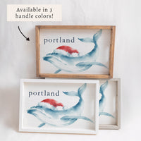 Holiday Whale Personalized Serving Tray