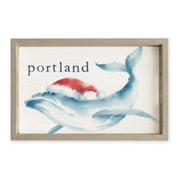 Holiday Whale Personalized Serving Tray