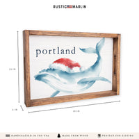 Holiday Whale Personalized Serving Tray