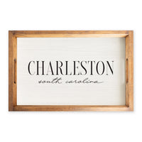 Serif Script Personalized Serving Tray