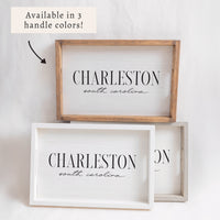 Serif Script Personalized Serving Tray