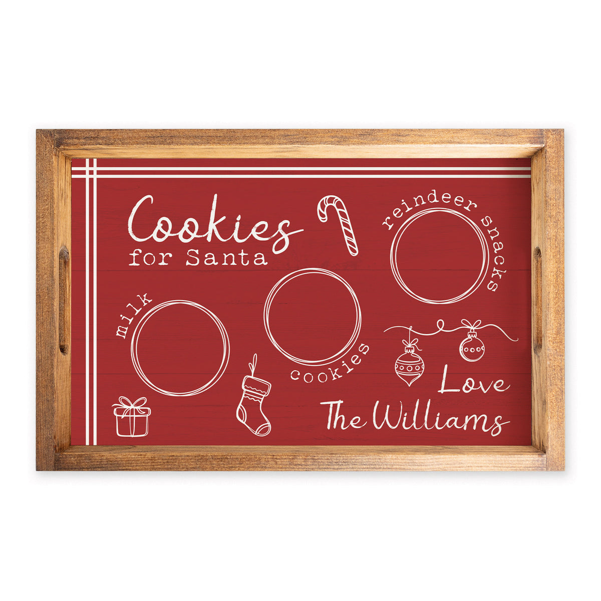 Cookies For Santa Personalized Serving Tray