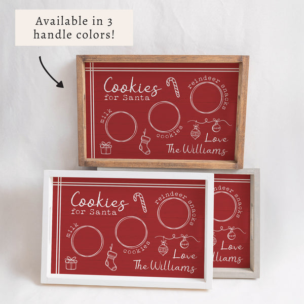 Cookies For Santa Personalized Serving Tray
