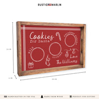 Cookies For Santa Personalized Serving Tray