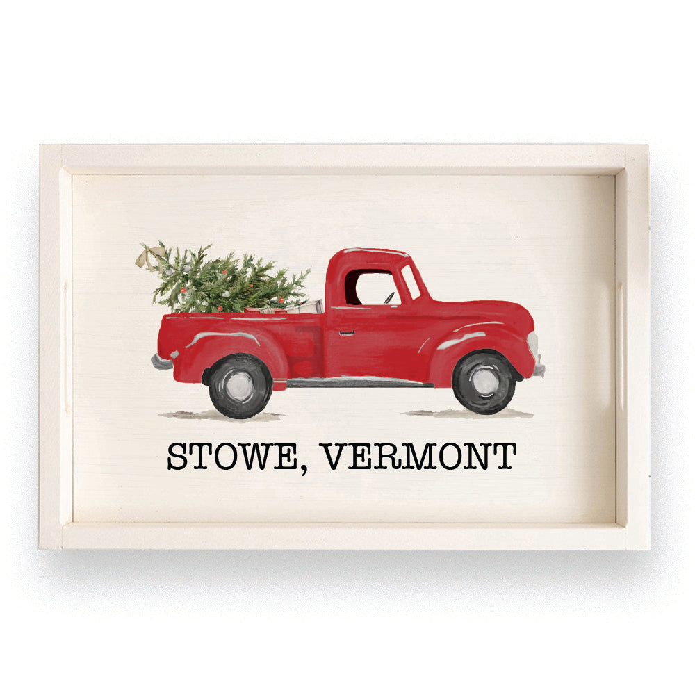 Christmas Tree Truck Personalized Serving Tray