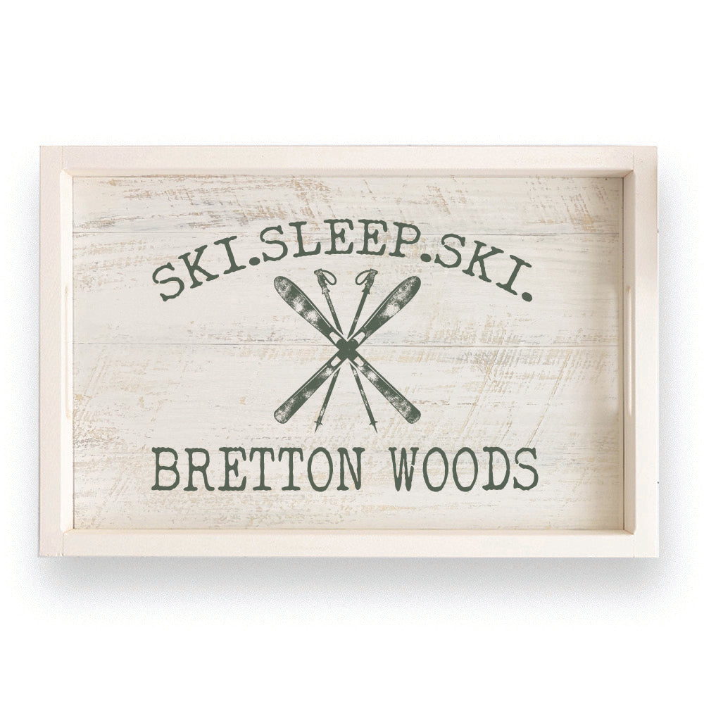 Ski Sleep Ski Personalized Serving Tray