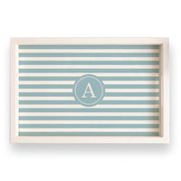 Initial Stripes Personalized Serving Tray