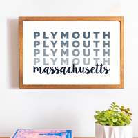 Repeating Word 13" x 19" Personalized Wall Art