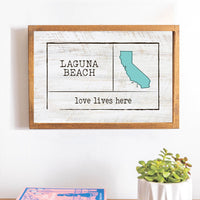 Love Lives Here 13" x 19" Personalized Wall Art