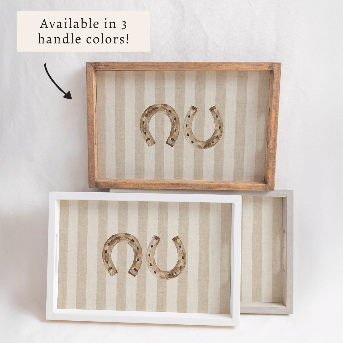 Horseshoe Stripe Serving Tray