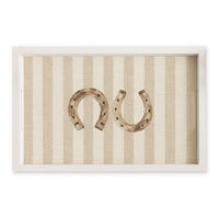Horseshoe Stripe Serving Tray