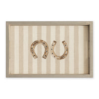 Horseshoe Stripe Serving Tray